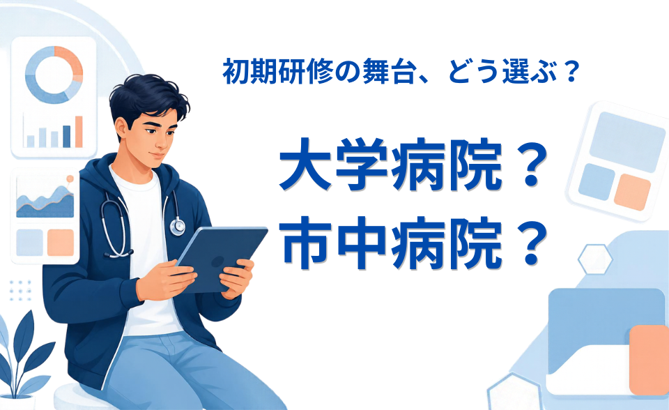 初期研修の舞台、大学病院か市中病院はどう選ぶ？