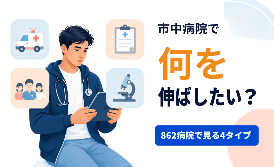 市中病院の初期研修、何を伸ばしたいかで選ぶ4タイプ